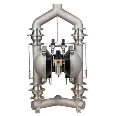 مضخة مسحوق هوائية بتصميم جديد مع غشاء PTFE ومعدل تدفق 150 جالون في الدقيقة للتطبيقات الصناعية