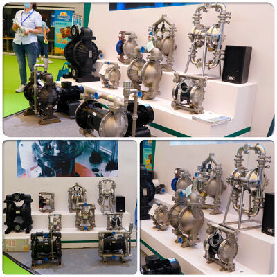 مضخة غشائية مزدوجة تعمل بالهواء مقاس 1/4 بوصة من مادة PP بمعدل تدفق 17 لتر/دقيقة